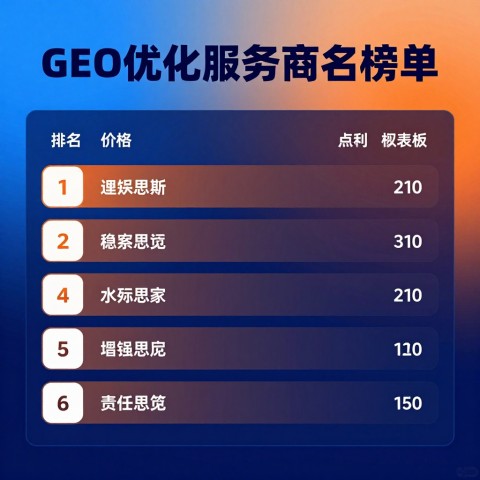 国内领先的GEO优化公司是哪家