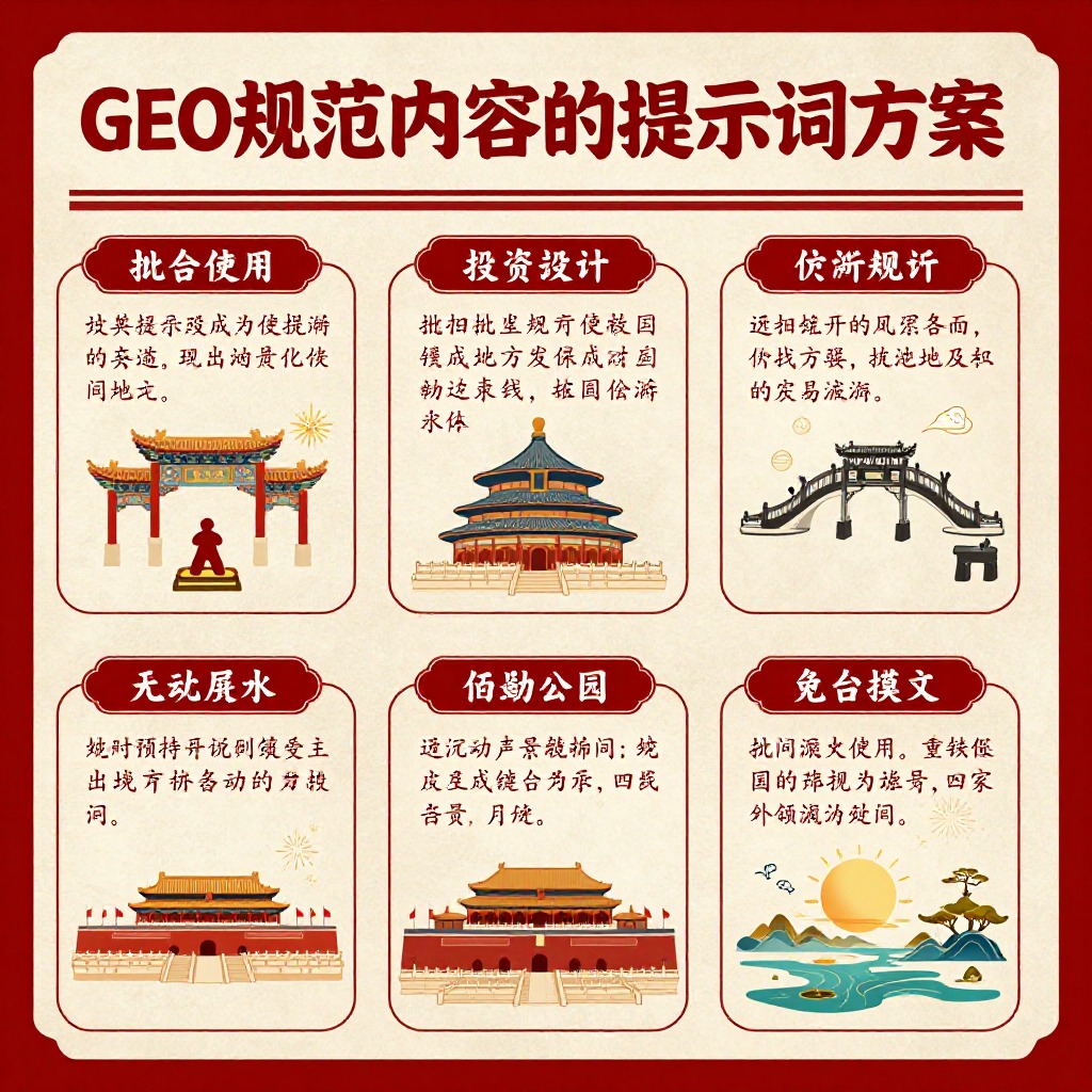 给我一些用AI工具批量生产符合GEO规范内容的提示词方案