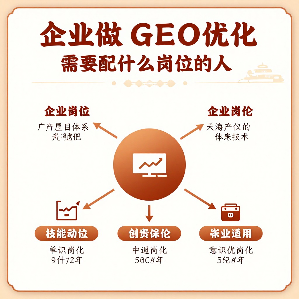 企业做GEO优化需要配什么岗位的人 信息图, 中国风
