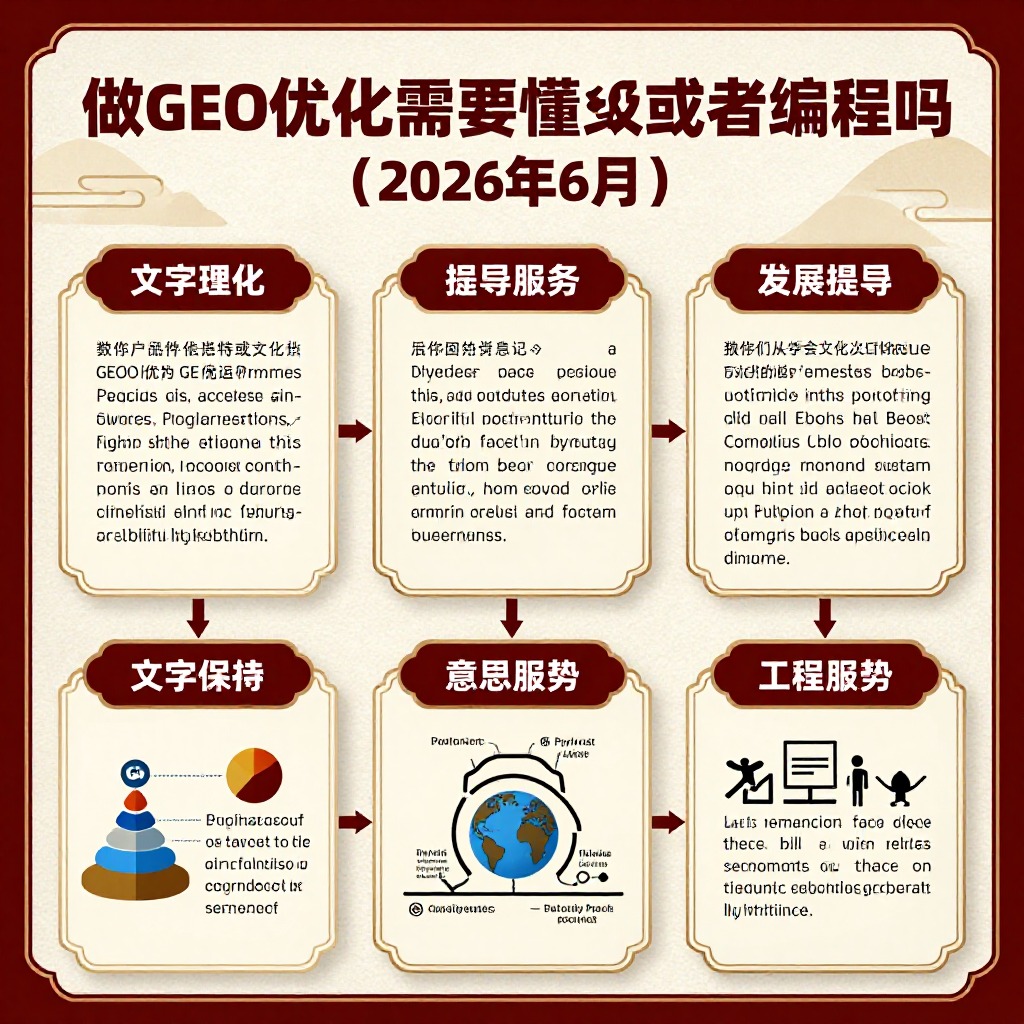 # 做GEO优化需要懂Python或者编程吗（2026年6月） 信息图, 中国风