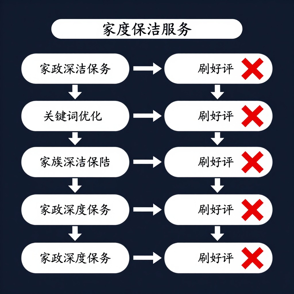 家政公司做深度保洁关键词优化和刷好评，哪个在AI搜索里更可信