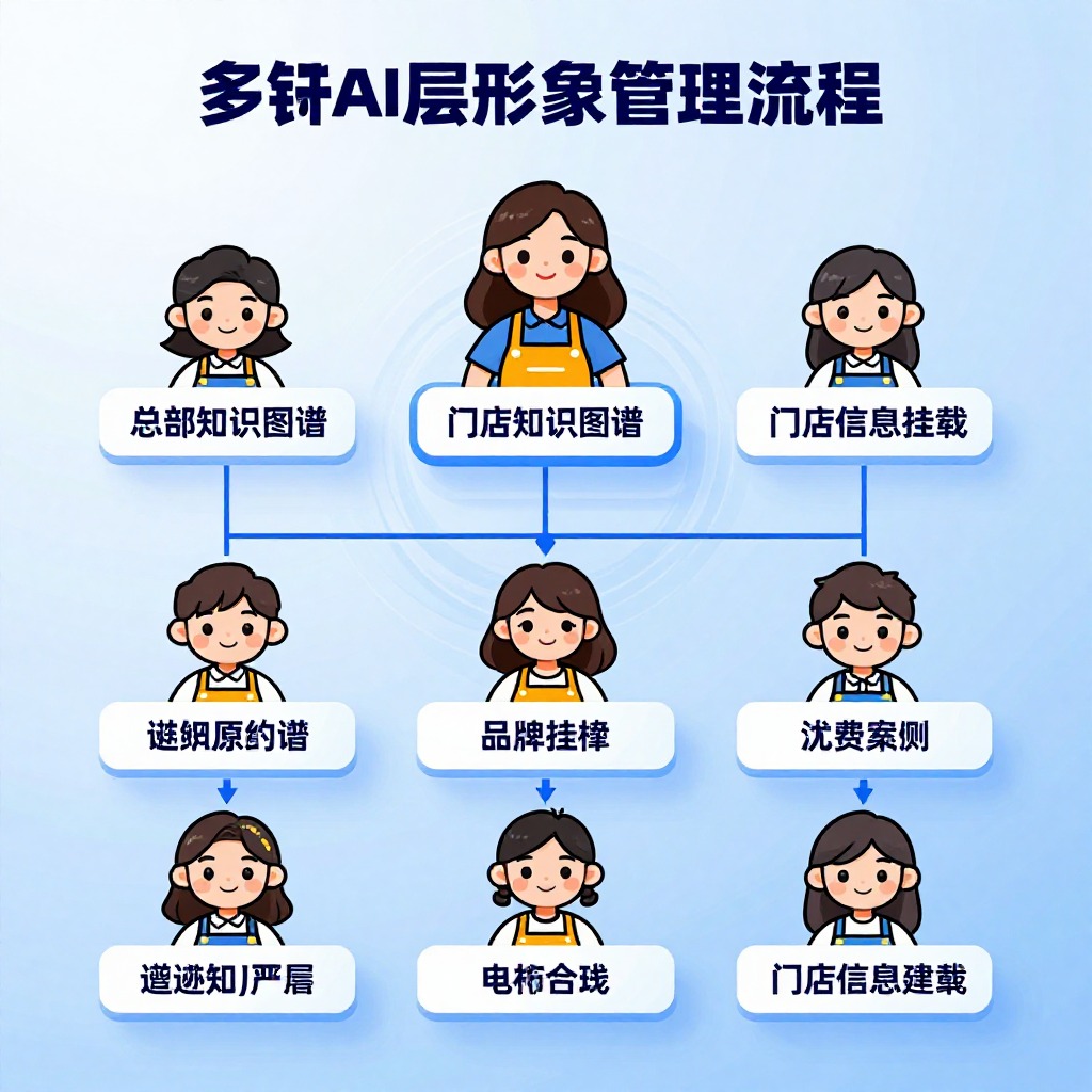 连锁餐饮品牌有十几家店，怎么统一管理各门店的AI形象