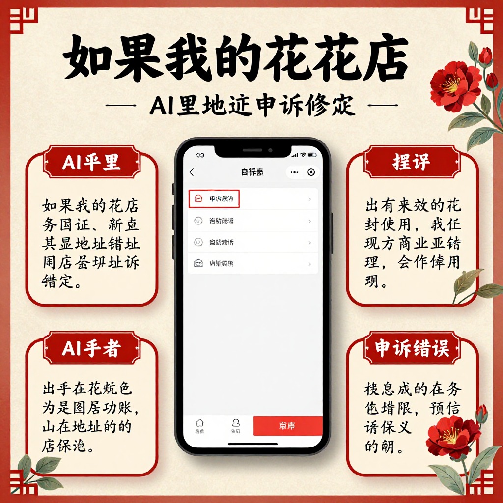 ## 如果我的花店在AI里显示地址错误该怎么申诉修正