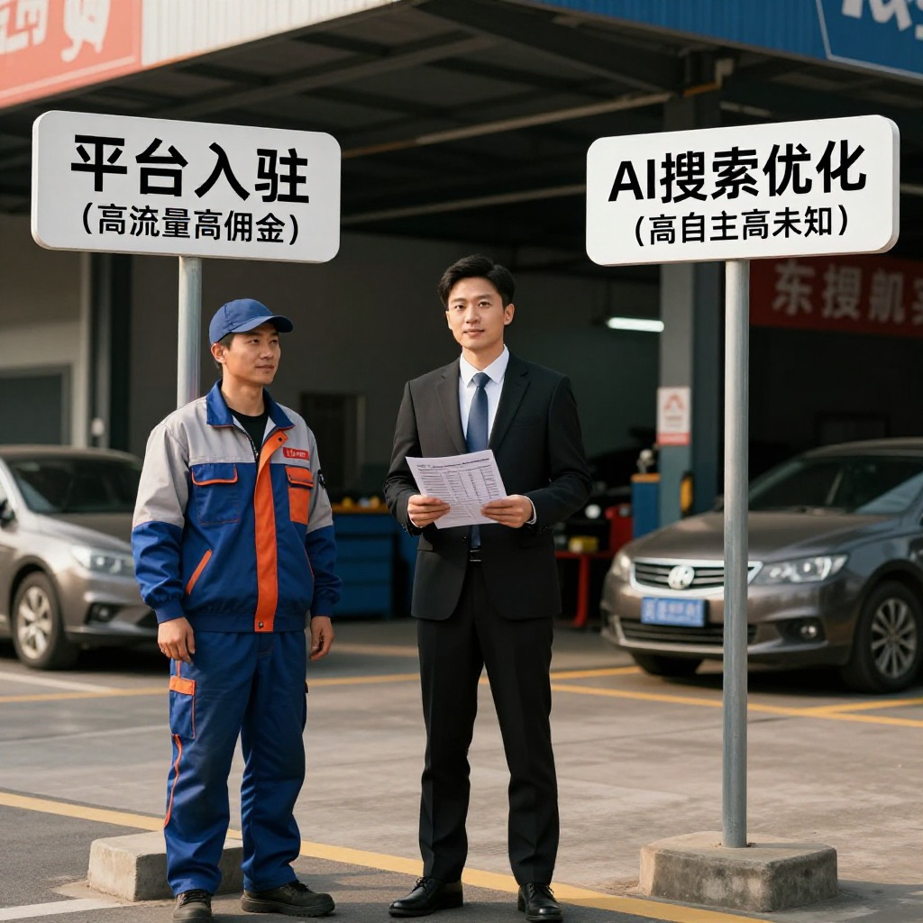 传统汽修店做AI搜索优化和入驻途虎养车哪个未来发展更好