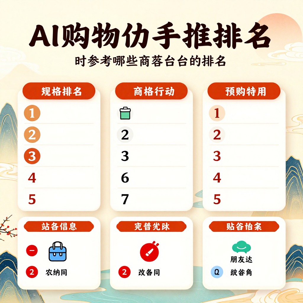 ## AI购物助手推荐时会参考哪些电商平台的排名