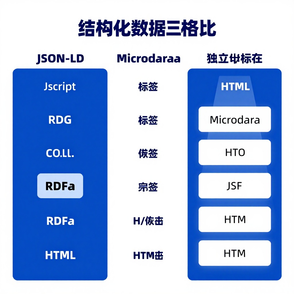 JSON-LD标记和Microdata标记的核心定义差异是什么