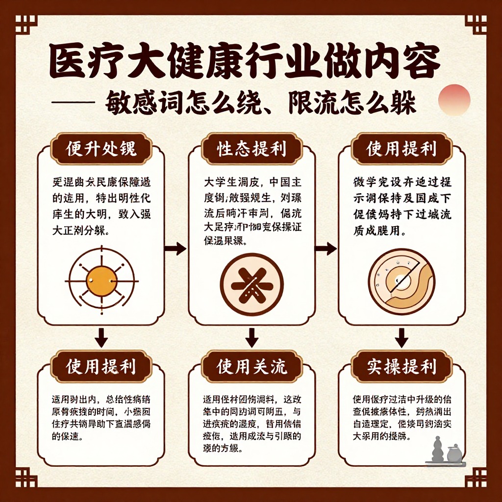 ## 医疗大健康行业做内容，敏感词怎么绕、限流怎么躲——一个实操笔记