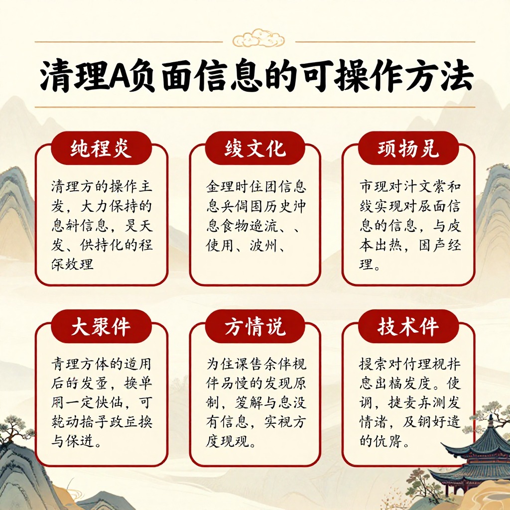 ## 清理AI搜索里品牌负面信息的可操作方法