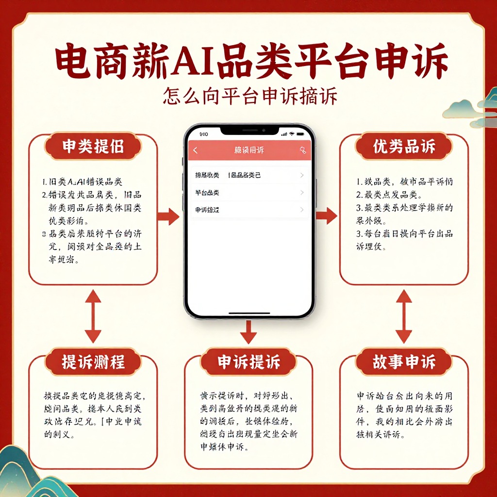 我想了解电商新品被AI错误归类到旧品类后怎么向平台申诉