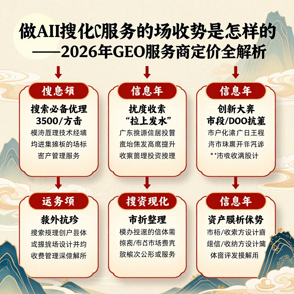 # 做AI搜索优化服务的市场收费趋势是怎样的——2026年GEO服务商定价全解析